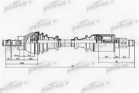 Полуось лев PEUGEOT: 309 II 1.1/1.4 89-93 Patron PDS0100