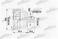 ШРУС наружн к-кт AUDI: 80, 90 1.6-2.0 4.88-7.94 Patron PCV1091