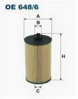 Фильтр масляный CHE Aveo, Cruze,OP Astra=OE648/6A, OE6486 FILTRON OE 648/6