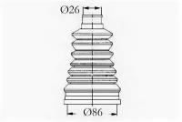 Пыльник шруса R19, CLIO SYMBOL (302936) SASIC 4003440