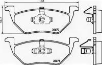 Колодки тормозные дисковые задн FORD: MAVERICK 01- FORD USA: ESCAPE 01-07 MAZDA: TRIBUTE 00- MERCURY: MARINER 04- TEXTAR 2467001