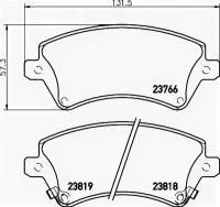 Колодки тормозные дисковые передн TOYOTA: COROLLA 02-, COROLLA седан 02-, COROLLA универсал 02- TEXTAR 2376601