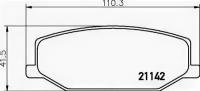 Колодки тормозные дисковые передн SUZUKI: JIMNY 98-, SAMURAI 88-, SJ 410 81-88, SJ 410 Cabrio 81-88, SJ 413 84-90, SUPER CARRY автобус 85-99 TEXTAR 2114202