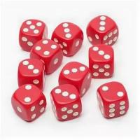 Набор кубиков Stuff-Pro Dice STUFF-PRO d6 (10 шт., 16мм, стандарт) красные