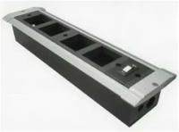 Экопласт Блок настольный с выключателем нагрузки на 4 модуля (45х45мм) для крепления к столу,IP20 70304