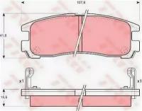 Колодки тормозные дисковые задн CHRYSLER: SEBRING 01-, HY: SANTAMO 99-, MITSUBISHI: ECLIPSE I 91-95, ECLIPSE II 95-99, GALANT V 92-96, GALANT V сед TRW GDB1023