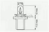 Комплект ламп накаливания для грузовых автомобилей 10шт в упаковке 24V 1.2W BX8.5d Trucklight (стандартные характеристики) BOSCH 1987302514