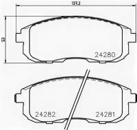 Колодки тормозные передние к-кт, 8DB355012901 HELLA 8DB 355 012-901