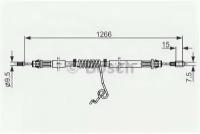 Трос стояночного тормоза правый BOSCH 1987482281