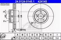 Диск тормозной передн, SUBARU: BRZ 2.0 12-, FORESTER 2.0/2.0 S Turbo 97-02, FORESTER 2.0/2.0 X 02-, FORESTER 2.0 08-, IMPREZA Наклонная задняя часть, 24012401451 ATE 24.0124-0145.1