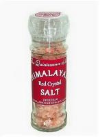 Соль пищевая гималайская, Himalayan Salt, красная, крупный помол, мельница, 120 г