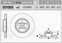 Диск тормозной (51712-3K100) Sangsin Brake SD1005