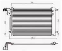 Радиатор кондиционера AUDI A1 10- / SEAT IBIZA 08- / SKODA FABIA 1.2T/1.6TD 07-/ VW POLO SEDAN 10-, STVW013940 Sat ST-VW01-394-0