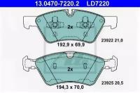 Колодки Mercedes GL / M W251 / 164 2005= (CERAMIC), 13047072202 ATE 13.0470-7220.2