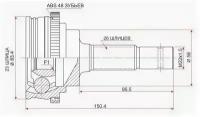 Шрус TOYOTA Corolla/Sprinter/Corona/Caldina/Carina 4/5A/4/5E 88-02 TO-014A, TO014A Sat TO-014A