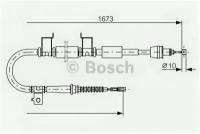 Трос стояночного тормоза правый BOSCH 1987482362