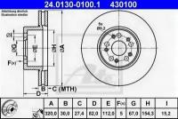 Диск тормозной передний вентилируемый, 24013001001 ATE 24.0130-0100.1