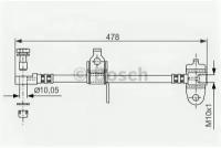 Шланг тормозной FORD TRANSIT 00-06 передний правый 478мм, 1987481070 BOSCH 1 987 481 070