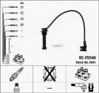 0641 / RC-FD546 Комплект проводов зажигания FORD ESCORT,MONDEO 1.6,1.8,2.0L 16V 1992-2000 NGK 0641