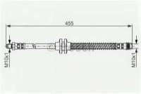 Шланг тормозной RENAULT MEGANE 02- 455мм BOSCH 1 987 476 126