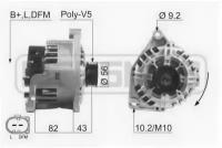 Генератор AUDI A4 1,6, 1,8, 1,8T 1, 95-11, 00,A6 1,8, 1,8T 5, 97-,VW Passat B5 10, 96- (14V 90A) ERA 210602