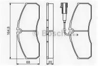 Колодки тормозные передние к-кт BOSCH 0986494278