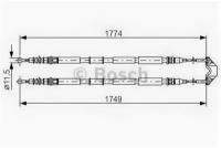 Трос стояночного тормоза BOSCH 1987477163