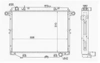 Радиатор TOYOTA LAND CRUISER 100/LEXUS LX470 UZJ100 V8 4.7 98-, TY0009100 Sat TY0009-100