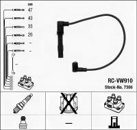 7306 / RC-VW910 Комплект проводов зажигания AUDI A2 1.4, VW Golf 4/Bora/Polo 1.4/1.6 V4 97 NGK 7306