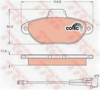 Колодки тормозные дисковые передн FIAT: CINQUECENTO 91-99, PANDA 03-, PUNTO 93-99, PUNTO 99-, PUNTO Van 96-00, PUNTO Van 00-, PUNTO кабрио 94-00, SEI TRW GDB1115