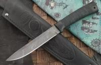 Нож туристический ззосс Н58 (сталь черный дамаск-У10А-7ХНМ, текстолит, микропора). Златоустовские ножи