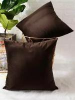 Подушка домок декоративная бархатная (шоколадный)