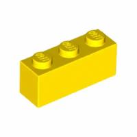 Деталь LEGO 362224 Кирпичик 1X3 (желтый) 50 шт