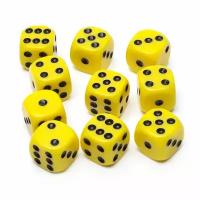 Набор кубиков Stuff-Pro Dice STUFF-PRO d6 (10 шт, 16мм, стандарт) желтые