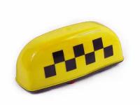 Фонарь такси шашечки 250x105x95мм, 4 магнита, 3 светодиода, желтый