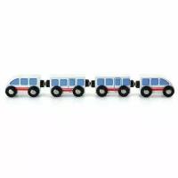 Детский набор аксессуаров для железной дороги Viga 'Скорый поезд с вагонами'