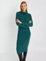Трикотажное платье-свитер длины миди с высоким горлом, цвет Мятный, размер XL 02334819F062