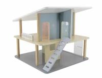 Дом для кукол Viga Toys PolarB Holiday House с 2 этажами, 5 комнатами и патио, 44062