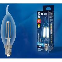 Светодиодная лампа Uniel LED-CW35-9W/4000K/E14/CL PLS02WH Форма 