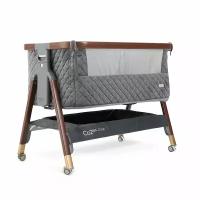 Прикроватная колыбель Tutti Bambini CoZee Luxe, цвет Slate / Walnut