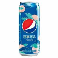 Газированный напиток Pepsi Peach Oolong со вкусом персика и чая Улун (Китай), 330 мл