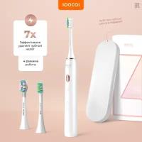 Электрическая зубная щетка Soocas X3U Русская версия, звуковая, три насадки, 4 режима очистки, белый
