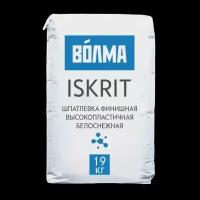 Шпаклевка финишная высокопластичная Volma-Iskrit Pro 19 кг