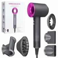 Профессиональный фен для быстрой сушки волос с 5 насадками Super Hair Dryer