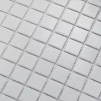 Плитка Мозаика Surface стеклянная белая (уп.10 шт) / на сетке 327х 327 мм / размер квадратика 20x20x4 мм/ толщина 4 мм