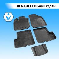 Комплект ковриков в салон RIVAL 14702004 для Renault Logan 2004-2015 г., 5 шт