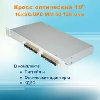 Кросс оптический стоечный СКРУ-1U19-A16/24-SC-MM50 (укомплектованный)