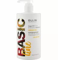 OLLIN Professional кондиционер для волос Basic Line Argan Oil Shine & Brilliance, 750 мл