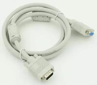 Кабель VGA VGA (m) - VGA (f), ферритовый фильтр, 1.8м, серый