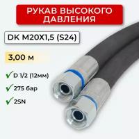 РВД (Рукав высокого давления) DK 12.275.3,00-М20х1,5 (S24)